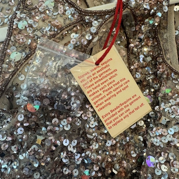 NWT Raga Anshula Mini cocktail sequin gold sparkly dress XS - Picture 7 of 7